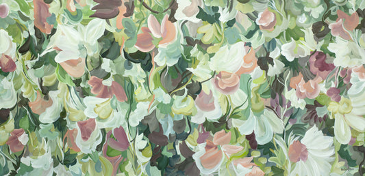 Floral Moments Original Wall Art - Large Abstract Painting