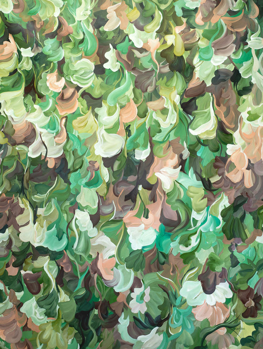 Garden Paradise Original Abstract Painting - Extra Large Wall Art