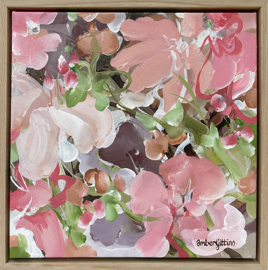 Pretty Flowers - Framed Small Original Art