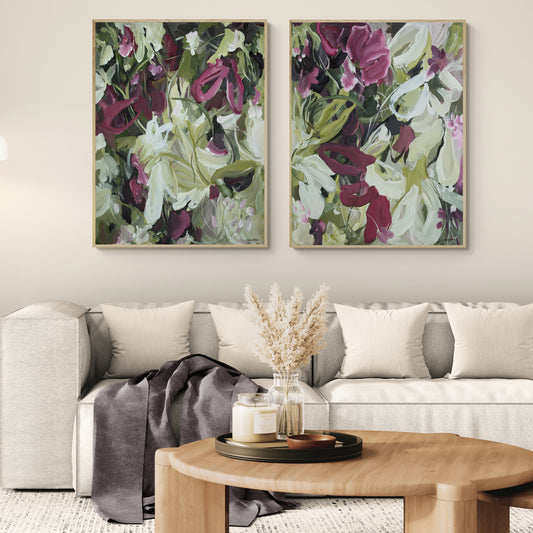 Wildflower Therapy - Diptych Original Art