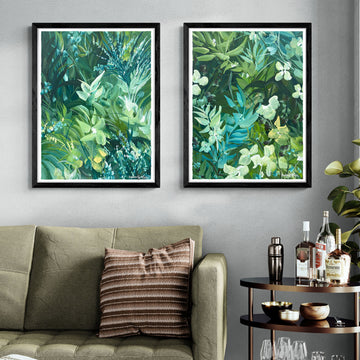 Poster Print Set of 2 - Blue Whispers, Perfect Memories