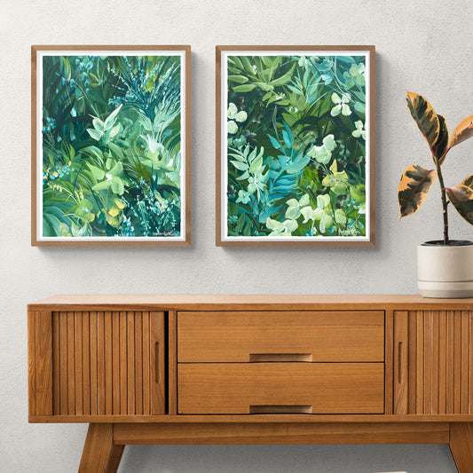 Poster Print Set of 2 - Blue Whispers, Perfect Memories