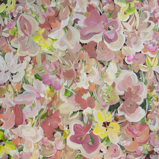 Blushing Garden Petals - Original Art