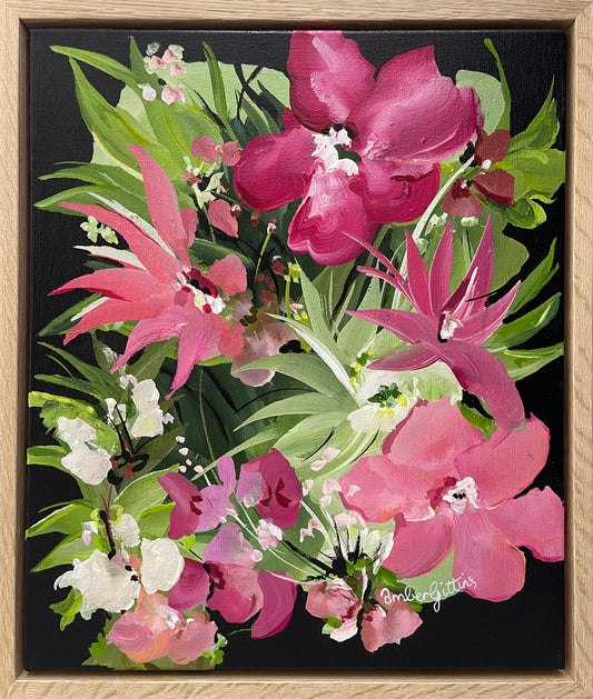 Blushing Holidays - Framed Original Art.
