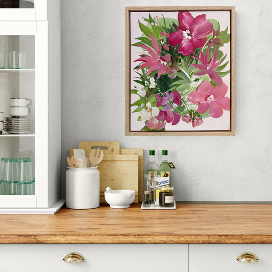 Blushing Holidays - Framed Original Art.