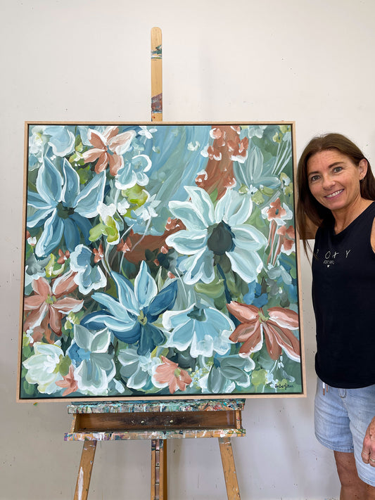 Cherished Flowers - Framed Original Art