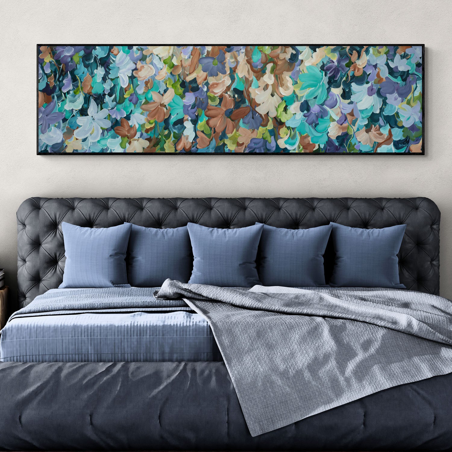 Floral Whispers Original Wall Art - Large Abstract Painting