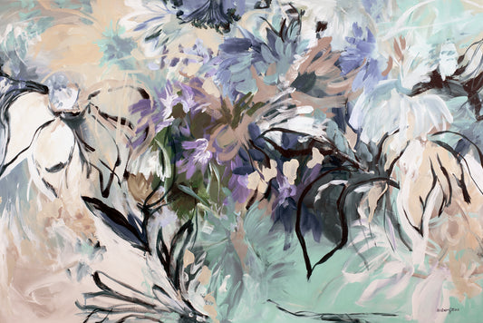 Freedom Blossoms fine art print by Amber Gittins – abstract floral wall art 