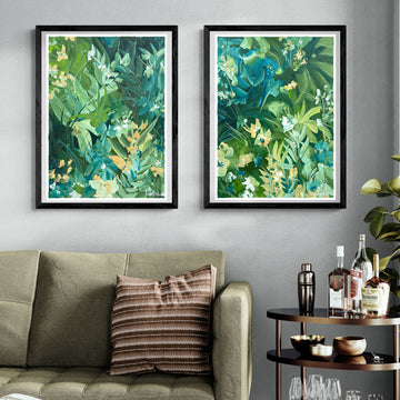 Poster Print Set of 2 - Golden Tropics 1&2