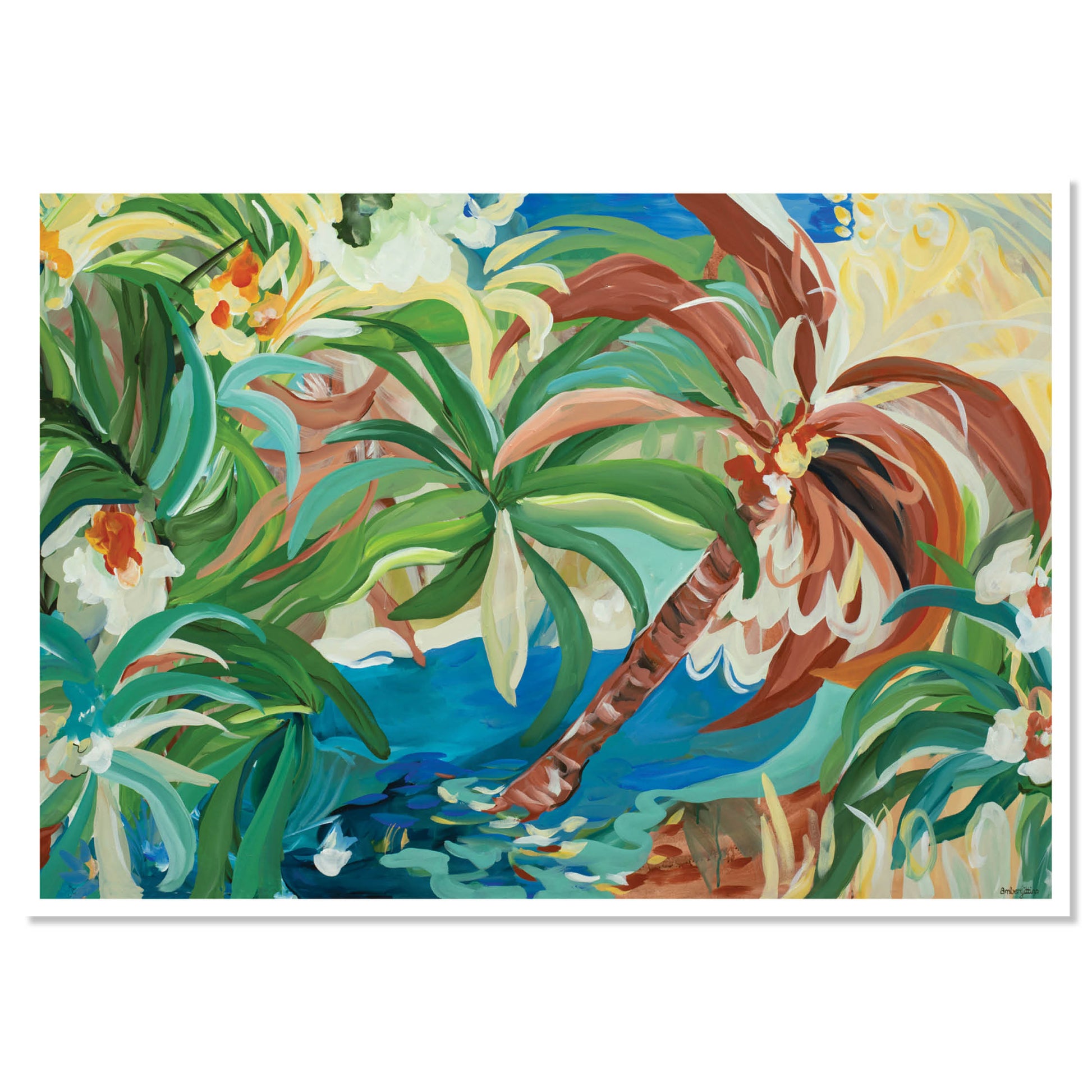 Tropical landscape poster wall art print