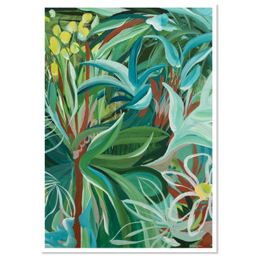 Abstract tropical jungle poster wall art print