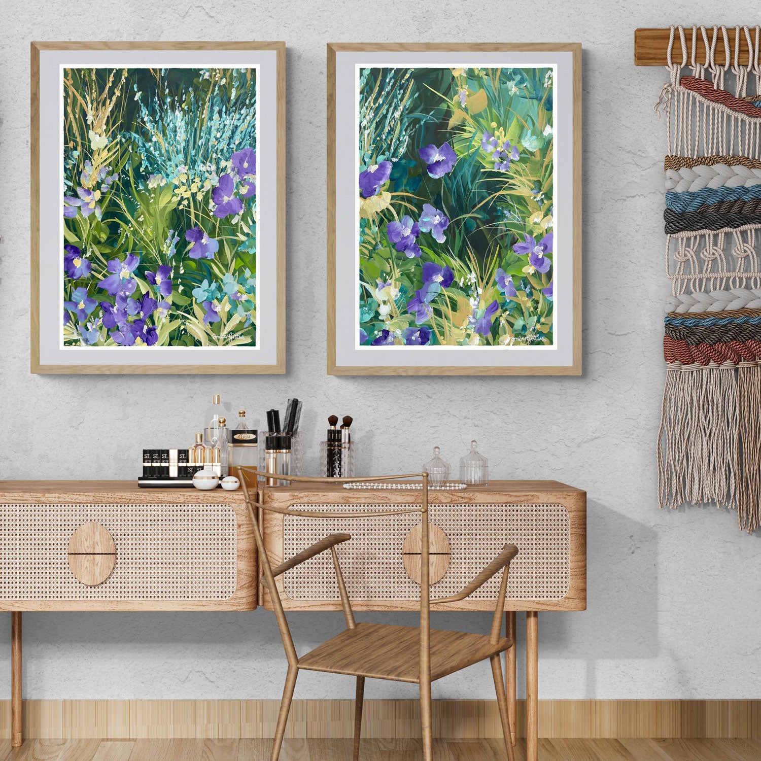 Poster Print Set of 2 - Lilac Tropics 1&2