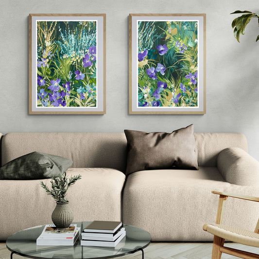 Poster Print Set of 2 - Lilac Tropics 1&2