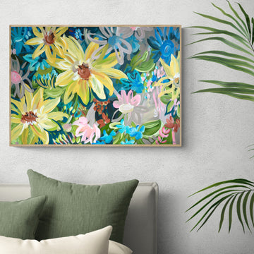 MIDNIGHT SUNFLOWERS - PRINT