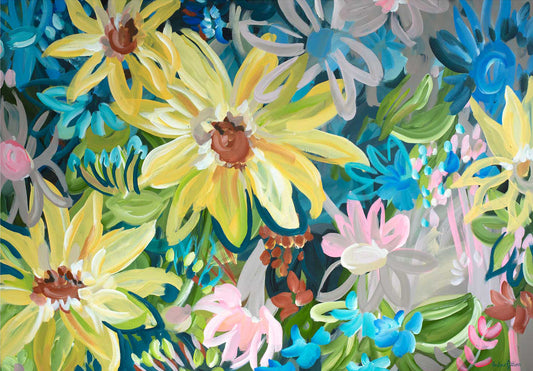 MIDNIGHT SUNFLOWERS - PRINT