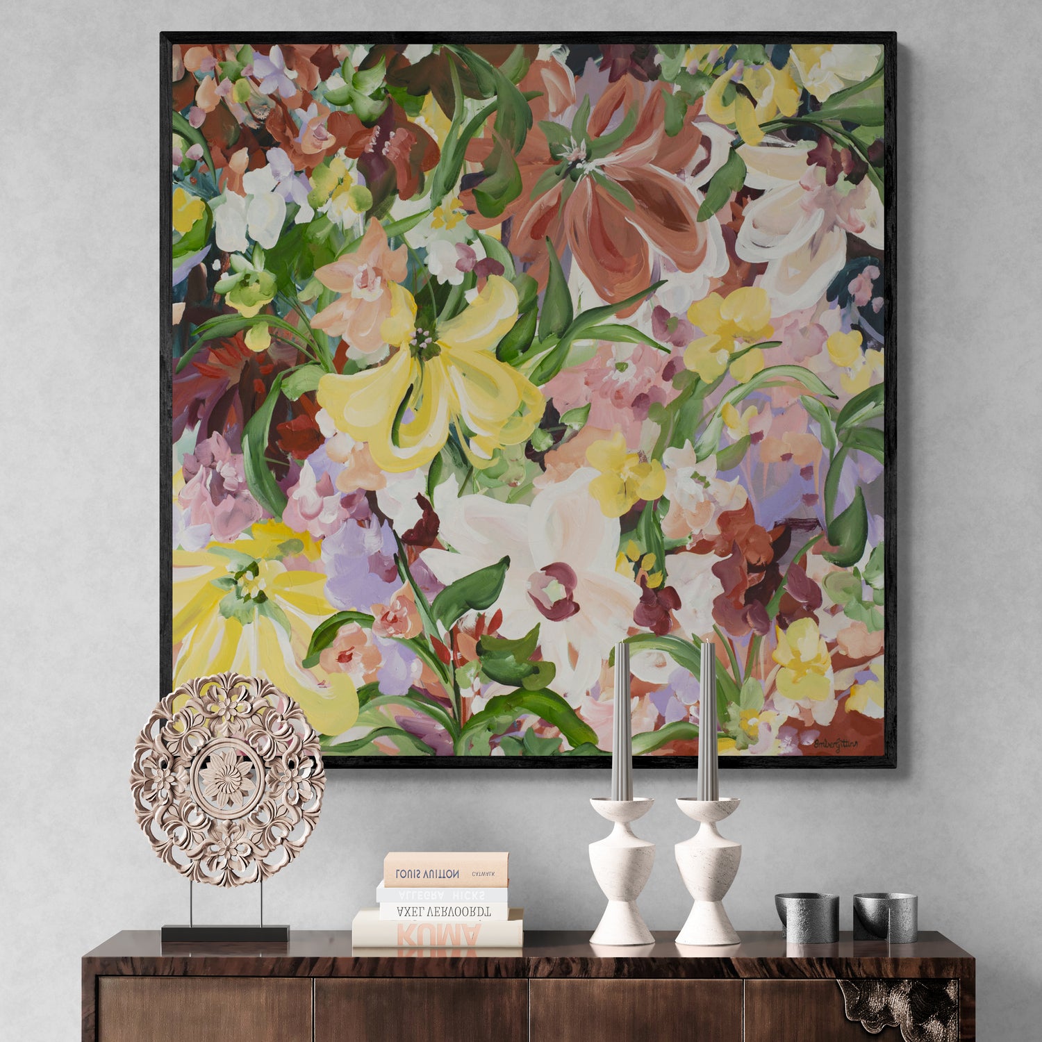 Buy Flower Paintings Online Modern Abstract Original Art Abstract   Wildflower Love  Room1 